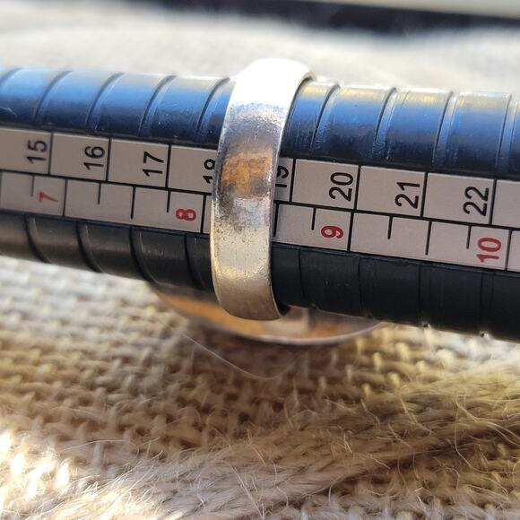 Handcrafted Sterling Silver Rhodochrosite Ring, Size 8.5 Natural Stone Jewelry - Picture 10 of 11